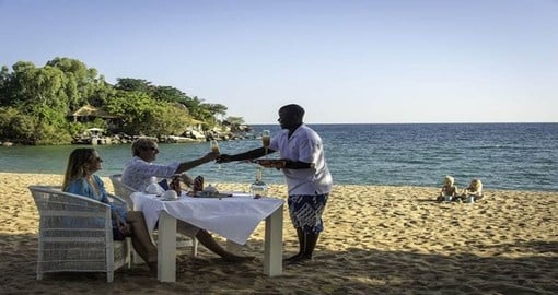 Experience all the amenities of the Kaya Mawa during your next trip to Malawi.