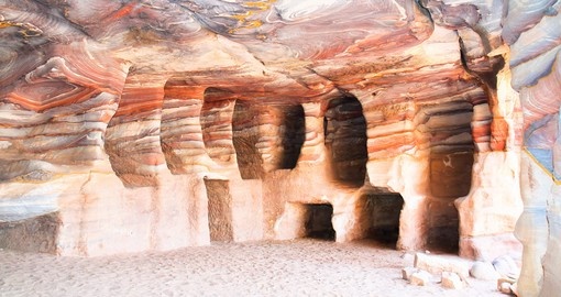 Rainbow-coloured hollows of tombs and caves