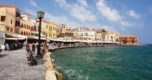 During your Greek Vacation, stop at The old port of Chania, Crete