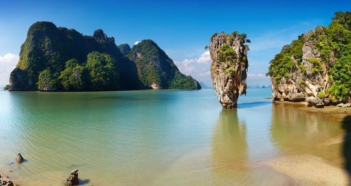 Phang Nga Bay, popularly termed James Bond Island, was given its name after featuring in the original James Bond movie