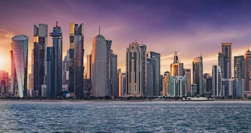 Doha's skyline is an amazing view filled with modern architecture