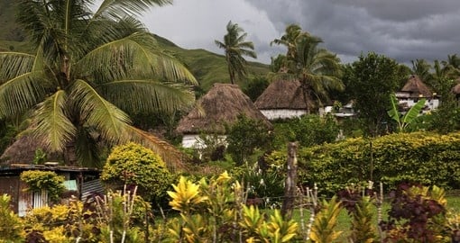 A traditional Fijian village on the main island of Viti Levu - typically the island where most people start their Fijian vacation.