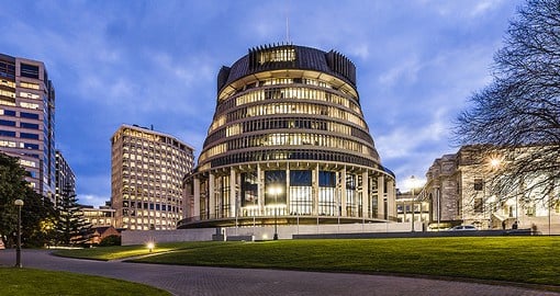 The Executive Wing of the New Zealand Parliament is commonly referred to as "The Beehive"