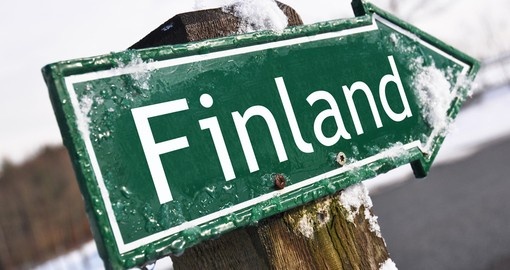 Finland road sign