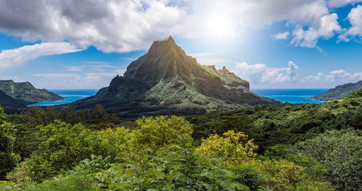 Enjoy at Moorea that is one of the most scenically striking islands in French Polynesia on your trip