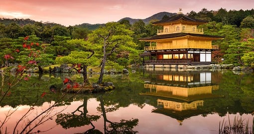 Exploring the shimmering beauty of Kinkaku-ji, also known as the Golden Temple due to the top two floors being coated in gold leaf