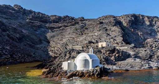 Enjoy hot springs in Santorini on your next trip to Greece.