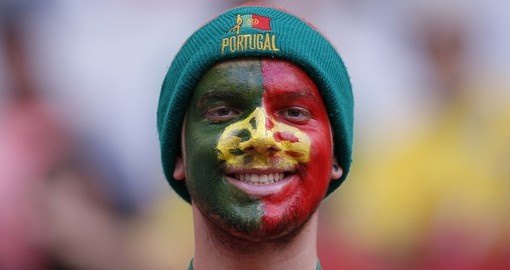 Portugal Fan celebrating at the World Cup