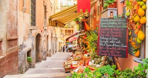 Get a unique gift from the local shops in Taormina, Sicily during your next Italy vacations.