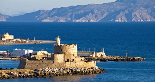 Old Castle & Lighthouse, Rhodes island, Greece