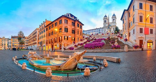 Take a seat at the Piazza di Spagna, widely recognized for the Spanish Steps