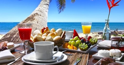 Breakfast room on the beach