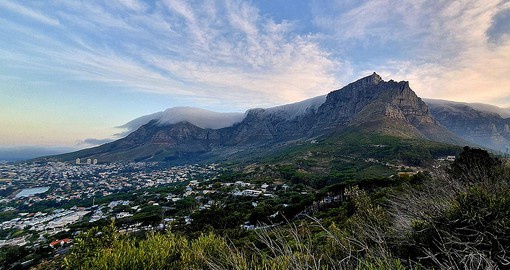 Overlooking Cape Town, Table Mountain is one of South Africa's iconic landmarks
