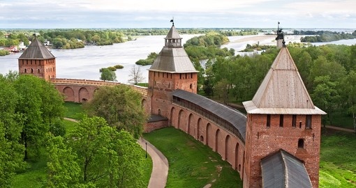 Old towers of Novgorod Kremlin, Veliky Novgorod