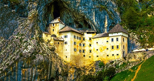 Castle in Postojna cave in Slovenia