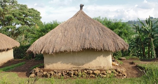 Traditional small village near Rwenzori mountain