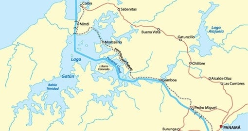panama canal map