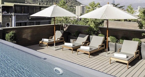 After a day of sightseeing on your Chile vacation, enjoy a dip in the pool