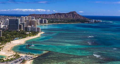 Waikiki and Leihi.  Image courtesy Hawaii Tourism Authority