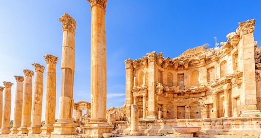 he Nymphaeum in the Ancient Jordanian city of Jerash