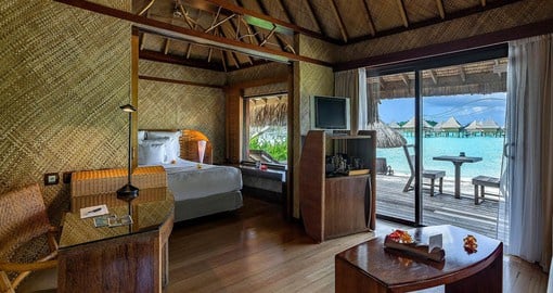 Le Moana's rooms feature a Polynesian style