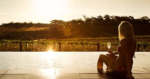 Sunset Champage at The Louise, Barossa Valley