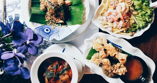 Selection of Thai delicacies