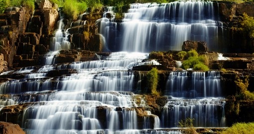 Vietnam vacation packages include a visit to Pongour Waterfall