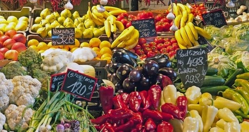 Colorful market stall