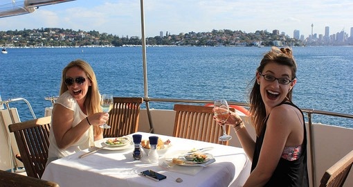 Explore Sydney Harbour on a long luncheon cruise, enjoying a BBQ lunch and regional wines on your next tour