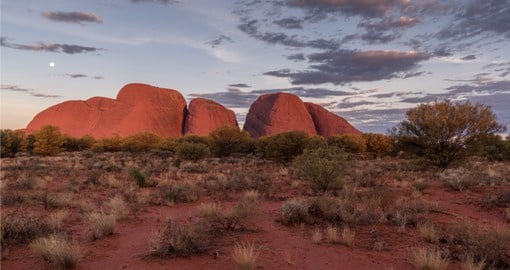 Be inspired on your trip to Australia by the granite domes of  Kata Tjuta at Uluru