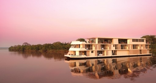 Cruise on the luxurious Zambezi Queen