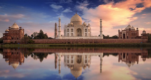 Taj Mahal in sunset light