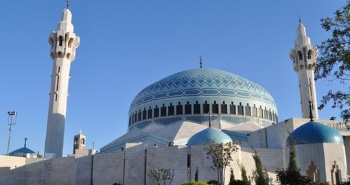 Discover King Abdullah mosque in Amman during your next Egypt vacations.