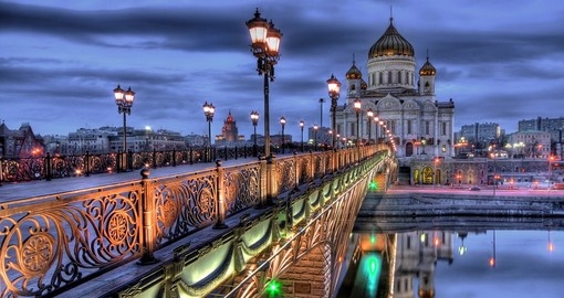 Cathedral of Christ the Saviour church in Moscow - one of the most popular inclusions on all Russia vacations.