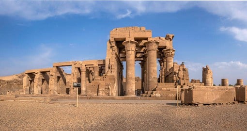 Dedicated to Sobek and Horus the Elder, the Temple of Kom Ombo has two identical entrances