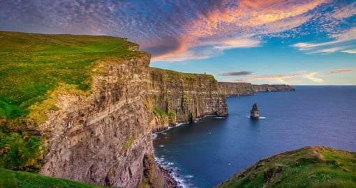 The Cliffs of Moher take their name from an old fort which stood on Hag's Head