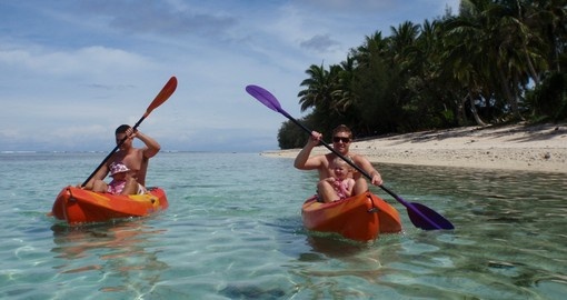 Enjoy kayaking and other entertainment options on your next Cook Island vacation.
