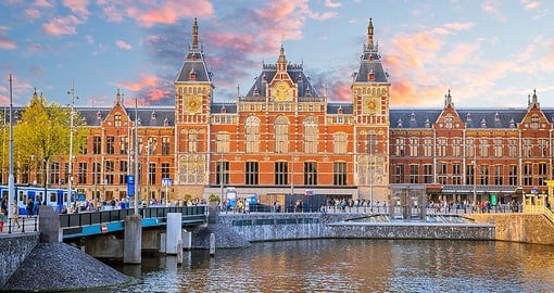 Venture to Centraal Station to take day trips outside of the city via train ride