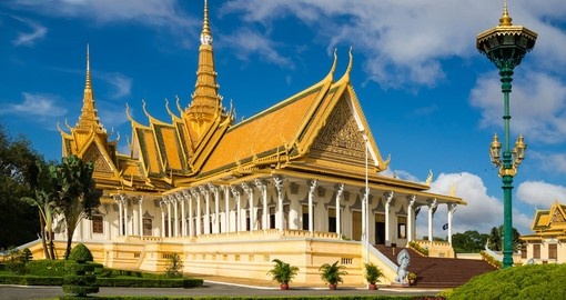 The gold plated roof of The Royal Palace in Phnom Penh is a spectacle that is sure to make any Cambodia Vacation a perfect one