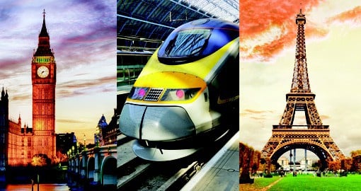 London and Paris, two of Europe's great cities joined by the Eurostar