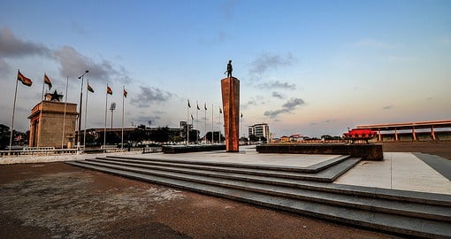 Commissioned by Kwame Nkrumah, Accra's Independence Square was completed in 1961