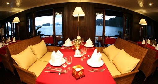 The Dining Room, on the 3rd level Lounge Deck