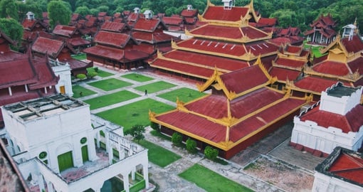Mandalay Palace aerial shot