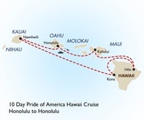 10 Day Pride of America Hawaii Cruise: Honolulu to Honolulu