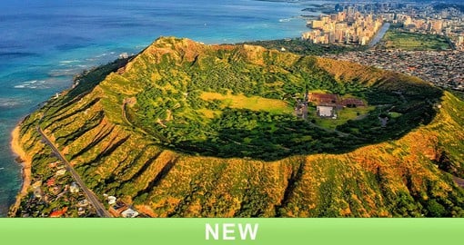 Hike past Honolulu up to the Diamond Head crater for a panoramic view of the coastline