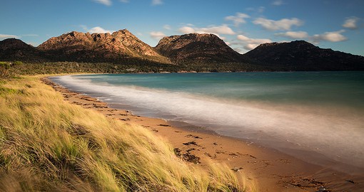 Freycinet National Park is known for it's pink-hued mountains