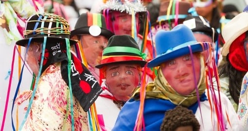Children disguised as adults at the Carnavalito