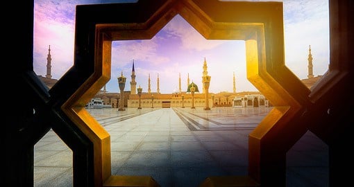 The Al-Masjid an-Nabawi Mosque in Medina is a major pilgrimage site