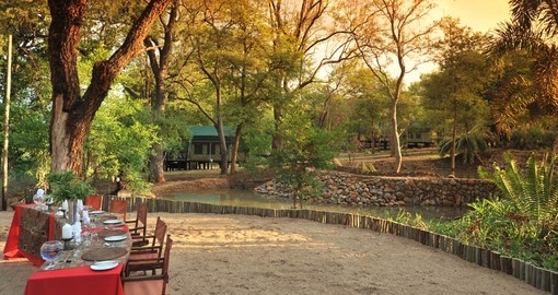 Enjoy an authentic Boma Dinner during your South Africa safari